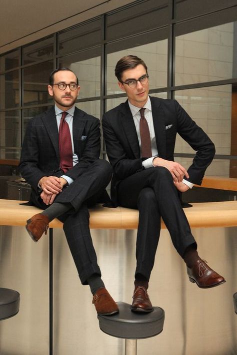 The Tie Guy Man In Suit Sitting, Classic Black Suits With Ties, Black Guy Standing In Suit, Black-tie Suit With Notch Lapel, Elegant Black Black-tie Suit, Men Tumblr, Der Gentleman, Mens Formal Wear, Dapper Gentleman