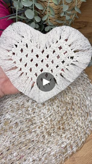 10K views · 301 reactions | Macrame love heart coaster  As voted for on the poll in stories here is the tutorial for the macrame heart coaster  I used 12  100cm lenghts of 3mm thick macrame cord.  Any questions ask below 👇  #macrameheartcoasters #macramehearts #macrametutoríal #macrameidea #valentinecraft #craftingismytherapy #macramemaker | Caroline Fleming | Zimmer90 · What Love Is Caroline Fleming, Macrame Heart, Heart Coaster, Macrame Ideas, Macrame Tutorial, Macrame Projects, Macrame Cord, Valentine Crafts, What Is Love