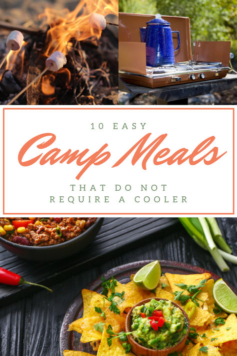 Easy camp meals. No cooler required. Camping Meals No Cooler, Frozen Camping Meals, No Cooler Camping Meals, Camping Meals With Kids, No Cook Camping Meals, Camping Meals For A Crowd, Healthy Camping Meals, Camping Meals Easy, Camping Meal Ideas