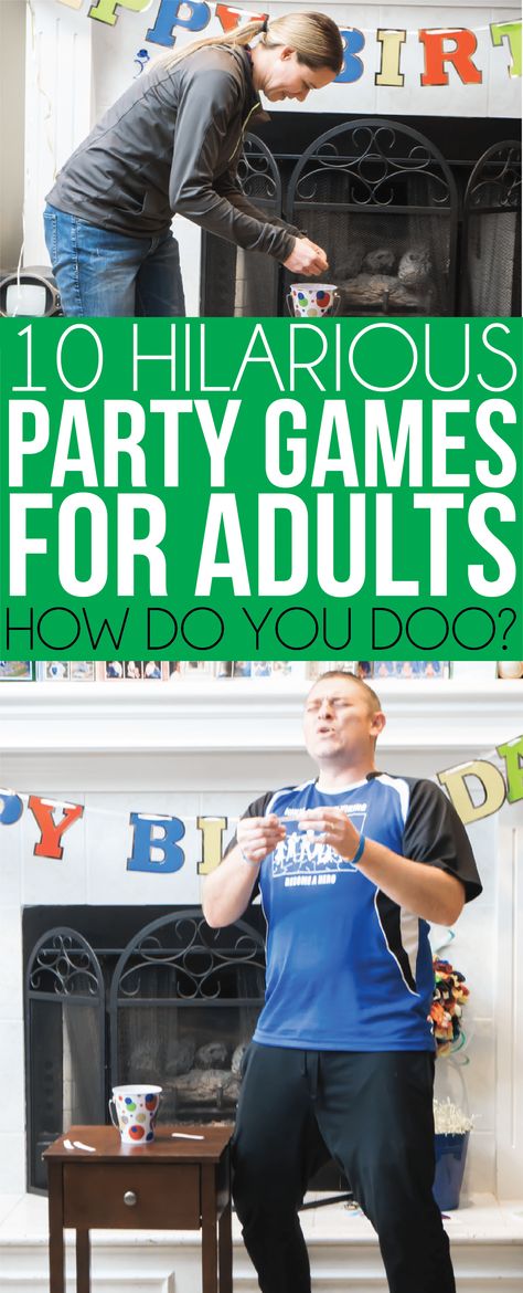 Hilarious Party Games, Dinner Party Games For Adults, Oktoberfest Hairstyle, Party Games Group, Adults Games, Indoor Party Games, Party Games For Adults, Large Group Games, Birthday Games For Adults