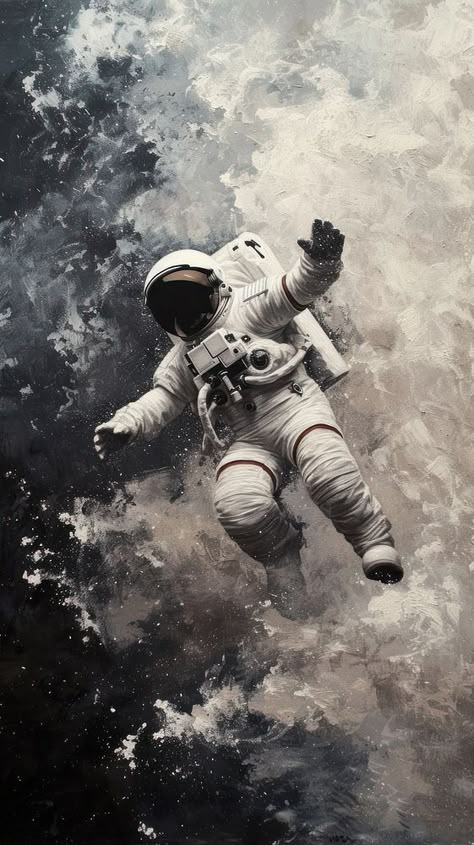 Minimal space astronaut falling to earth planet painting outdoors photography. | premium image by rawpixel.com / Chalr Falling Astronaut Tattoo, Astronaut Falling In Space, Astronaut Reference, Vintage Space Aesthetic, Astronaut Falling, Astronaut Photography, Painting Astronaut, Wallpaper Astronaut, Astronaut Painting