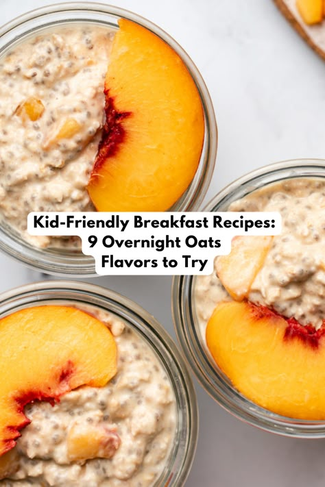 That is where the beauty of overnight oats comes into play. These quick and easy breakfasts are not only ready and waiting for you in the fridge, but they are extremely customizable so you can find flavors each of your kids (and yourself) will love. Easy Breakfast Prep For Kids, Overnight Oats Kids Will Eat, Heart Healthy Overnight Oats, Kid Friendly Overnight Oats, Overnight Oats Toddler, Overnight Oats For Toddlers, Toddler Overnight Oats, Kids Overnight Oats, Easy Healthy Breakfast For Kids