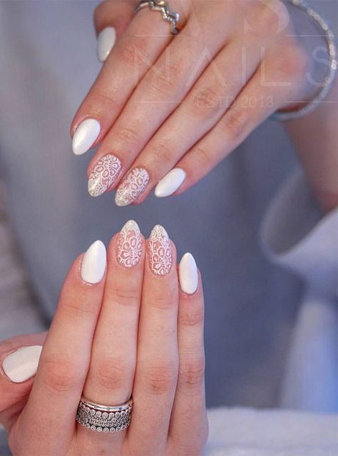 wedding nails, bridal nails, french manicure wedding, french tips nails brides, wedding nails brides, bride nails, wedding nail ideas Paisley Nails, Chrome Wedding, Wedding Nail Designs, Pearl Chrome, Nails Bridal, Pearl Nail Art, Bridal Nails Designs, Tips Nails, Nails For Bride