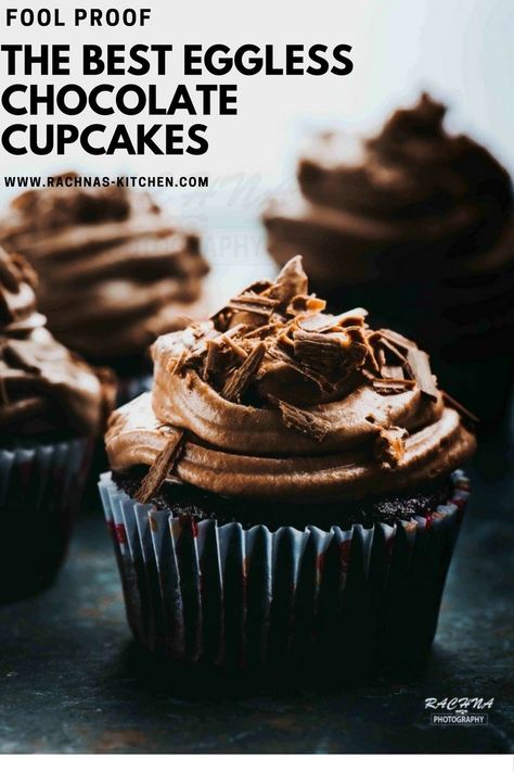 Eggless Chocolate Cupcakes, Eggless Cupcakes, Irish Cream Frosting, Chocolate Cupcakes Filled, Vegan Chocolate Cupcakes, Best Chocolate Cupcakes, Whipped Cream Cheese Frosting, Diy Easy Recipes, Best New Recipes