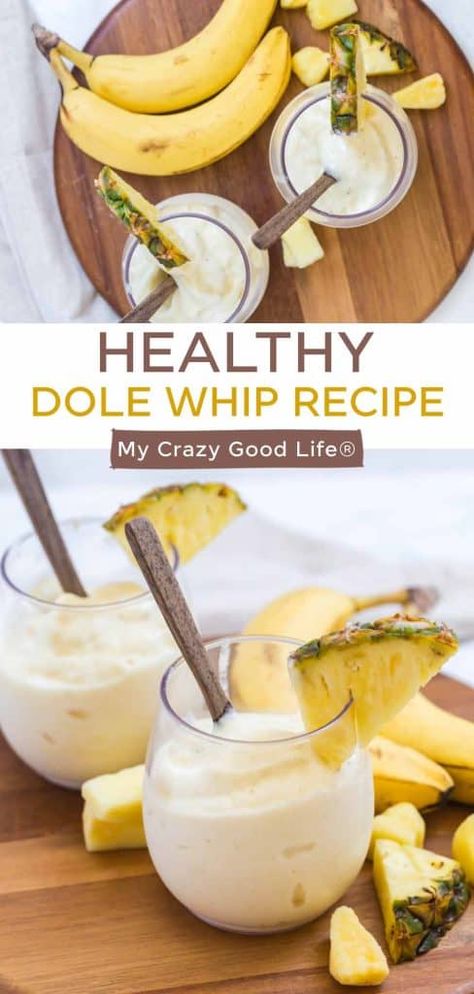 Healthy Dole Whip Recipe : My Crazy Good Life Dole Whip Recipe Healthy, Weight Watchers Dole Whip Recipe, Dole Pineapple Whip Recipe, How To Make Dole Whip, How To Make Dole Whip At Home, Dole Whip Popsicles, Dole Whip Disney Recipe, Pineapple Dole Whip Recipe, Disney Dole Whip Recipe