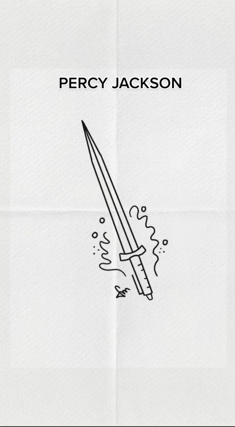 Percy Jackson Riptide Drawing, Percy Jackson Simple Art, Percy Jackson Sketches Easy, Riptide Tattoo Percy Jackson, Percy Jackson Doodles Easy, Percy Jackson Annotation, Riptide Tattoo, Percy Jackson Symbols, Percy Jackson Doodles