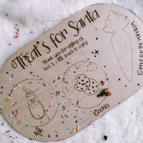 Get ready to make Santa’s visit even more special with our Santa’s Snack Station! Our adorable wooden treat board has dedicated spots for Santa’s milk and cookies and, of course, a carrot for the Rudolph! 🦌🎄 • • • • #christmasdecor2024 #santastreats #woodenkeepsakes #keepsakeornaments #christmasornaments Treat Board, Snack Station, Reindeer Cookies, Milk And Cookies, Milk N Cookies, Keepsake Ornaments, Of Course, Get Ready, Reindeer