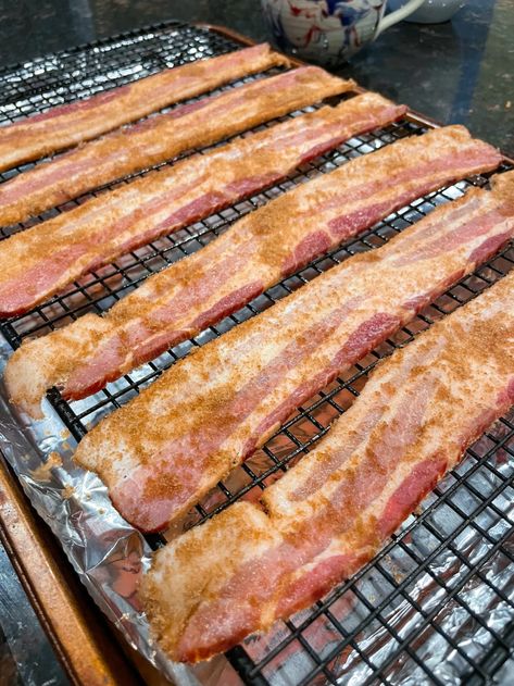 Brown Sugar Bacon Bacon In Convection Oven, Bacon In Oven, Thick Bacon, Well Plated, Bacon Dressing, Bacon In The Oven, Baked Bacon, Thick Cut Bacon, Convection Oven