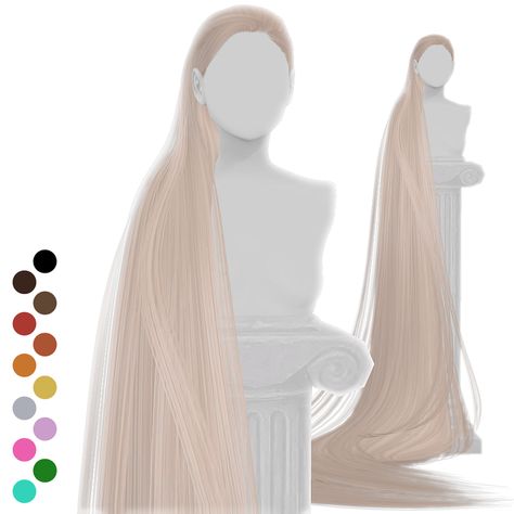 Sims 4 Rapunzel Hair, Hair Cc Maxis Match, Rapunzel Long Hair, Sims Challenge, Sims 4 Cc Eyes, Sims 4 Anime, Pelo Sims, Free Sims 4, Rapunzel Hair