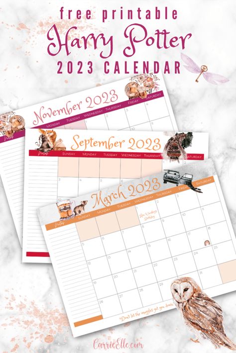 Free Printable 2023 Harry Potter Calendar, Harry Potter Calendar 2023 Printable, Harry Potter Printable Free, Harry Potter Calendar 2023, Harry Potter Planner Printable Free, Free Harry Potter Printables, Harry Potter Free Printables, Harry Potter Calendar, Harry Potter Planner