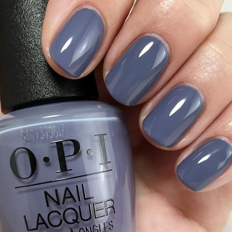 Opi Dtla, Gray Nail Polish, Gray Nail, Blue Nail Color, Grey Nail Polish, Nail Base Coat, Opi Nail Colors, Boho Nails, Manicure Colors