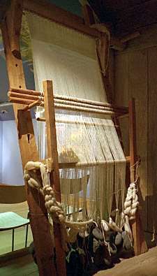 Clothing in the Viking Age Fabric was woven on a vertical loom. A vertical loom is little more than a wooden framework that leans against the wall. It stands about head-high, which puts the working area at a convenient height for someone standing in front of the loom. Viking Weaving, Icelandic Style, Viking Garb, History Articles, Viking Life, Weaving Tools, Viking Clothing, Tablet Weaving, Weaving Loom