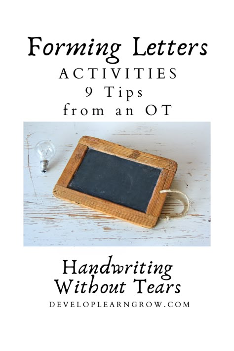 Teaching Letter Formation Preschool, Handwriting Without Tears Name Practice, Teaching Letter Formation, Teaching Handwriting Kindergarten, Prek Handwriting Activities, Handwriting Activities Occupational Therapy, Handwriting Without Tears Activities, Handwriting Without Tears Letter Order, Handwriting Occupational Therapy