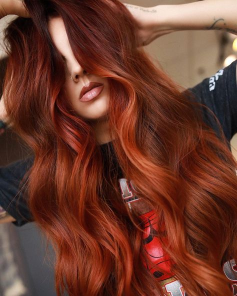 Orange Ombre Hair, Curl Iron, Hairstyles 2024, Ginger Hair Color, Hair Color Auburn, Hair Color And Cut, Auburn Hair, 2024 Trends, Hair Life