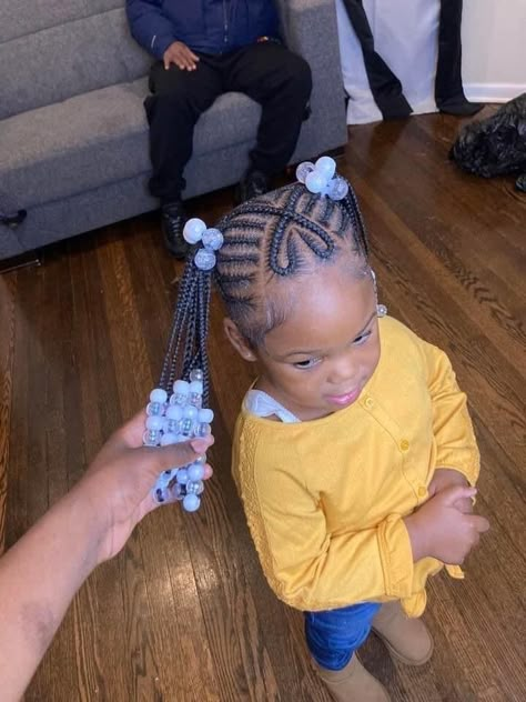 Kiddy Hairstyles Natural Hair, Heart Hairstyles For Kids Black, Little Black Girls Braided Hairstyles For Kids With Beads, Toddler Hairstyles Girl African American Braids, Kids Braided Hairstyles With Hearts, Braided Heart Hairstyles, Baby Girl Braids Toddler Hair Black, Toddler Hairstyles Girl Braids, Toddler Girl Braid Styles