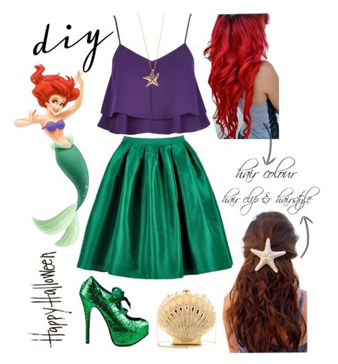 Ariel Diy Costume, Disney Bound Ariel, Ariel Inspired Outfits, Ariel Costume Diy, Ariel Disneybound, Ariel Halloween, Ariel Halloween Costume, Ariel Costume, Disney Bound Outfits Casual