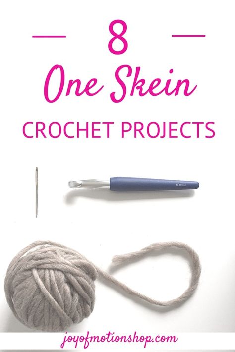 8 One Skein Crochet Projects! One Skein Crochet Projects, Scrap Yarn Projects, Crochet Teacher Gifts, One Skein Crochet, Beginner Crochet Tutorial, Scrap Yarn, Crochet Blog, Crochet Woman, Crochet Stitches Patterns