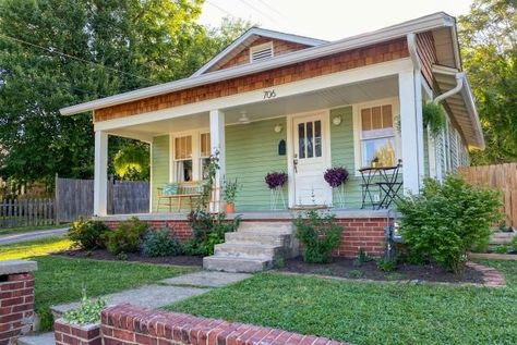 Joining Two Houses Together, This Old House Tv Show, Florida Bungalow Homes, Updated Bungalow Exterior, Bungalow House Renovation, Historic Bungalow Exterior, Updated Bungalow Interiors, 1940s Bungalow Remodel, Old Bungalow Remodel