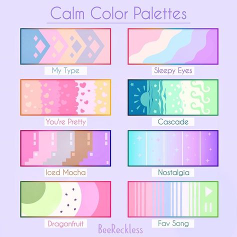 Bunny on Instagram: “A few more color palettes since it was requested a lot 🎨 It’s been pretty gloomy and rainy here so I made these with a stuck inside just…” 5 Color Color Palette, Neon And Pastel Color Palette, Coloring Palette Ideas, Color Pallets For Art, Pixel Art Challenge, Cute Pallete Color, Art Palette Aesthetic, Pretty Color Pallets, Pretty Colour Palettes