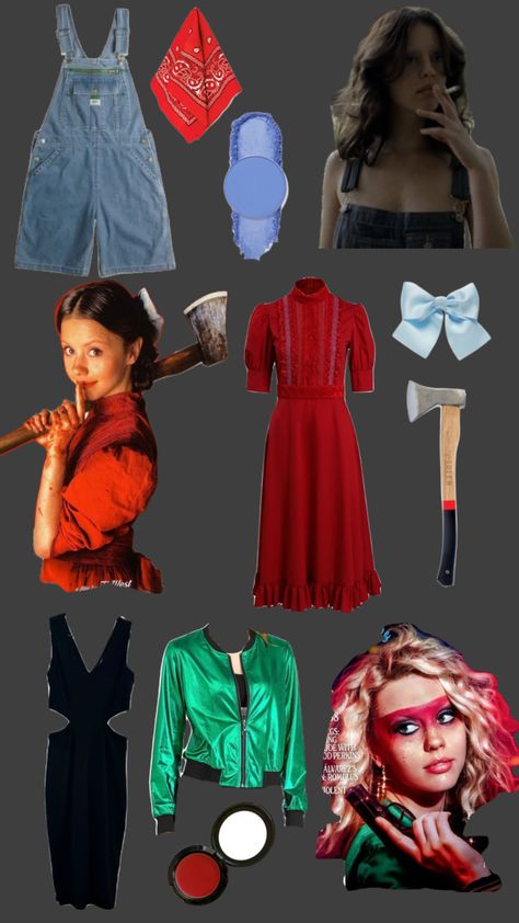 Group Halloween Costume 2024: Maxine Minx, Pearl #halloween #halloweencostume #x #xmovie #pearl #maxxxine #maxineminx #miagoth Maxine Costume, Pearl Halloween, Maxine Minx, Halloween Costumes Diy Couples, Pearls Diy, Creative Costumes, Halloween Costumes Makeup, Group Halloween Costumes, Halloween Inspo