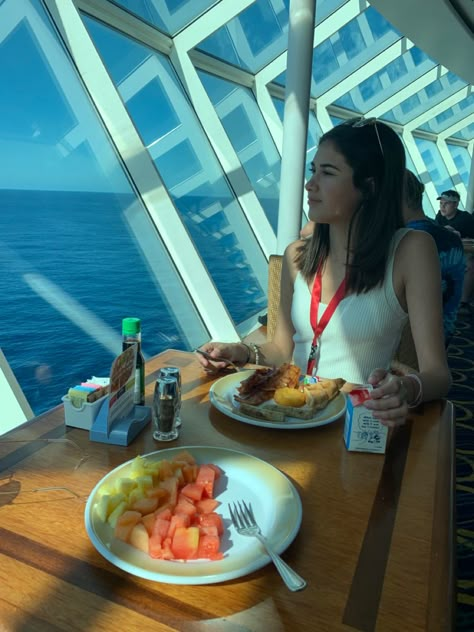 Working On A Cruise Ship Aesthetic, Carnival Cruise Aesthetic, Cruises Aesthetic, Cruise Astethic, Cruise Instagram Pictures, Cruise Breakfast, Cruise Aesthetic Pics, Cruise Inspo Pics, Cruise Ship Aesthetic