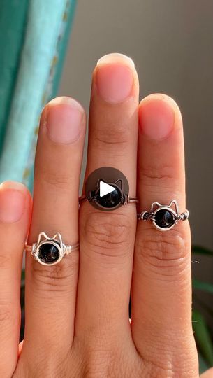 Cat Wire Ring, Cat Wire Wrap, Moonstone Necklaces, Cat Rings, What Sells On Etsy, Obsidian Jewelry, Teapot Design, Witchy Jewelry, Cat Ring