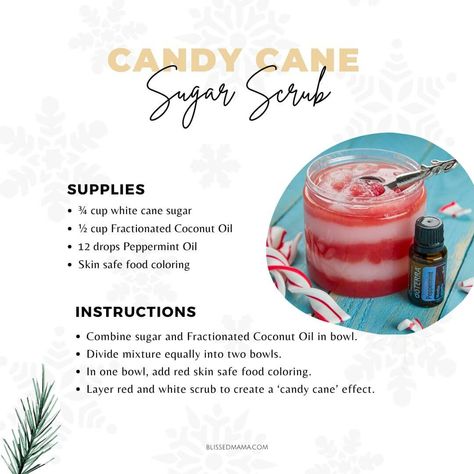 Salt Scrubs With Essential Oils, Candy Cane Sugar Scrub, Scrubs Diy, Diy Linen Spray, Dry Skin Diy, Salt Scrub Recipe, Salt Scrubs, Fall Diffuser Blends, Sugar Scrub Recipe