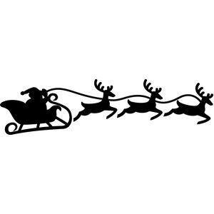 Santa In Sleigh Drawing, Free Christmas Scene Silhouette Clip Art, Sleigh Silhouettes For Cricut, Santa And Sleigh Silhouette, Santa Sleigh And Reindeer Silhouette, Sleigh Silhouette, Santa And Reindeer Flying Silhouette, Small Business Ideas Products, Gold Christmas Stockings