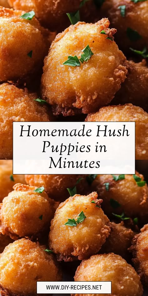 Make homemade Hush Puppies in minutes with this simple recipe! They’re crispy, golden, and delicious – perfect for a quick snack or side. Homemade Hush Puppies Recipe, How To Make Hush Puppies Recipes, Old Fashion Hush Puppies, Easy Hushpuppies Recipe, Home Made Hush Puppies, How To Make Hush Puppies, Diy Hush Puppies, Homemade Hushpuppies Recipe, The Best Hush Puppy Recipe