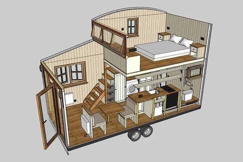 The Sixpenny Hut House | Plankbridge Shepherd's Huts Shepherd Hut Plans, Shepards Huts Interior, Small Hut House, Shepard Hut, Blackdown Shepherd Huts, Kitchen With Open Shelving, Hut Design, Tiny Beach House, Shepherds Huts