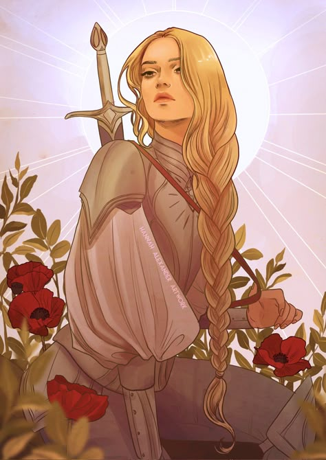 Hannah Alexander Artwork, Hannah Alexander, Female Knight, Throne Of Glass, Arte Fantasy, Dnd Characters, Character Portraits, Book Characters, Fantasy Character Design