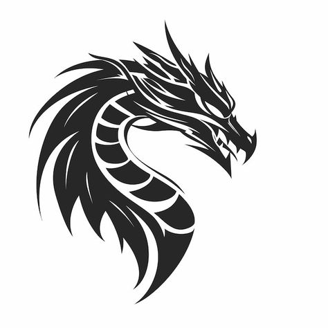 Dragon Illustration Design, Dragon Gaming Logo, Bike Stickers Design Ideas, Dragon Vector, Gamer Logo, Logo Dragon, Brush Tattoo, Mystical Tattoos, Dragon Logo