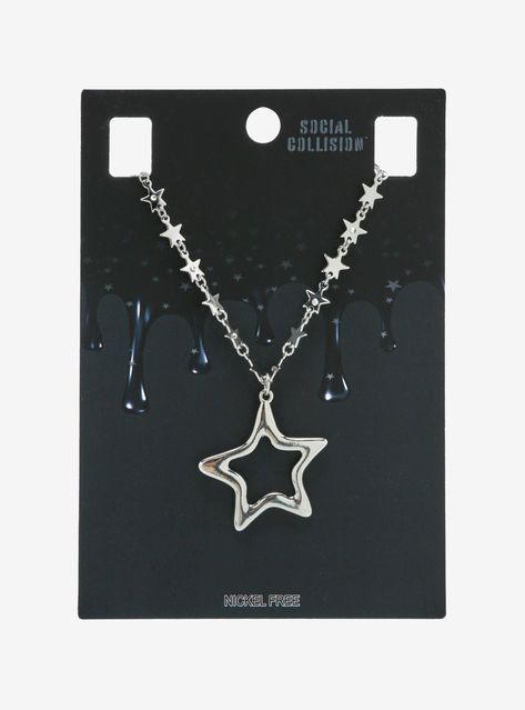 Social Collision Star Chain Choker Star Chain, Band Merchandise, Star Jewelry, Girly Jewelry, Chain Choker, Star Pendant, Diy Necklace, Star Shape, Best Products