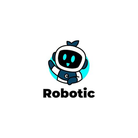 Vector robotic logo design | Premium Vector #Freepik #vector #robot-logo #robot-mascot #robot #ai-robot Robotics Logo, Robot Mascot, Robot Icon, Robot Logo, Vector Robot, Logo Design Ideas, Egypt History, Rich Man, Robotics