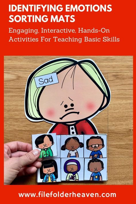 Preschool Emotions, Feelings Preschool, Identifying Emotions, Preposition Activities, Social Skills Lessons, Early Childhood Special Education, Emotions Activities, Practical Life Activities, Sorting Mats