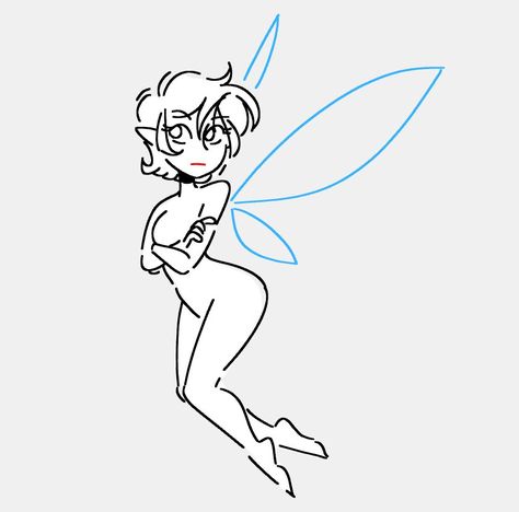 Fairy Base Pose, Faerie Poses Drawing, Pixie Drawing Reference, Pixie Sketches Drawings, Fairy Poses Reference Drawing, Flying Fairy Poses Reference, Fairy Oc Drawing, Fairy Base Drawing, Fairy Drawing Base