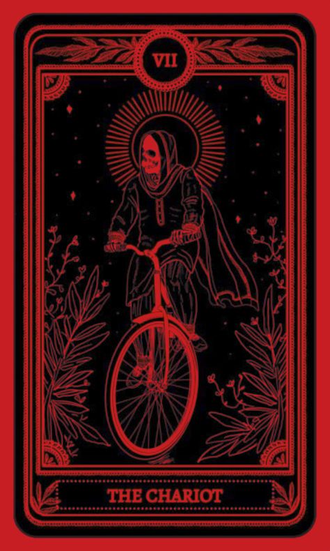 Red Tarot Card Aesthetic, Kny X Reader, The Chariot Tarot Card, Chariot Tarot Card, Chariot Tarot, Tarot Cards Art Illustration, The Chariot Tarot, Red Aesthetic Grunge, Dark Red Wallpaper