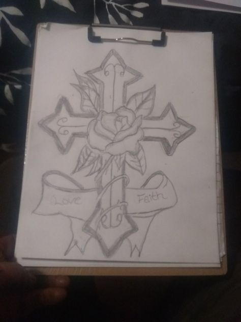 Chicana Art Drawing Easy, Easy Chicano Art, Cholo Drawing Easy, Drawing Ideas Cross, Oldies Drawings Easy, Y2k Cross Drawing, Drawings Of Crosses, Cholo Art Chicano Drawings Easy, Cross Drawing Sketches