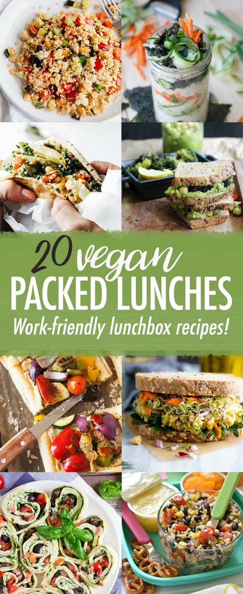 Vegan Packed Lunch, Packed Lunch Recipes, Resep Vegan, Health Lunch, Lunchbox Recipes, Recipes For The Whole Family, Vegan Lunch Recipes, Packed Lunches, Packed Lunch