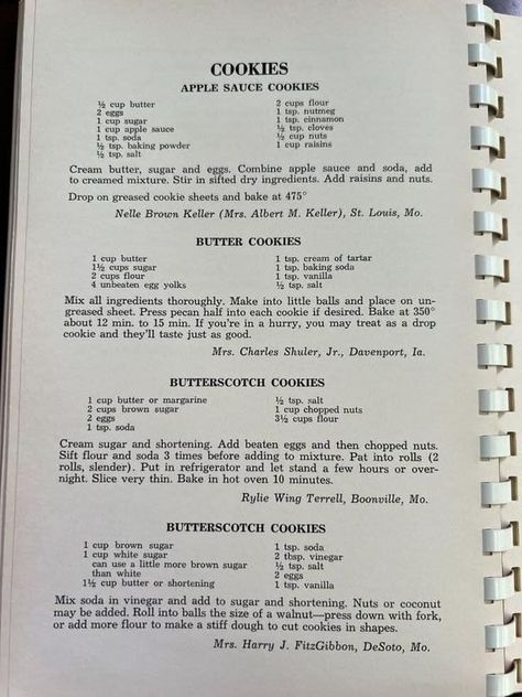 Delicious Comfort Southern Recipes | Sweet treats from 1965  | Facebook Old Recipes Vintage Comfort Foods, Good Cookies, Slovak Recipes, Mennonite Recipes, Recipes Sweet Treats, Heirloom Recipes, Diy Aromatherapy, Vintage Cooking, Food Cookies