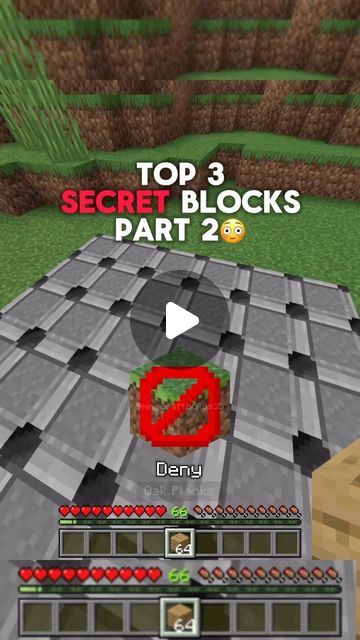 MB.35 on Instagram: "TOP 3 SECRET BLOCKS in Minecraft part 2😳 #minecraft #minecraftideas #minecrafttutorial #minecraftdaily #minecraftcommands" Minecraft Block Combos, Minecraft Redstone Tutorial, Minecraft Code, Minecraft Secrets, Minecraft Commands, Minecraft Redstone, Minecraft Blocks, Minecraft Videos, Minecraft Tutorial