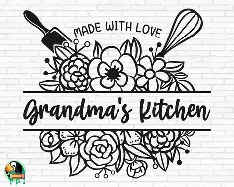 Grandmas Kitchen Svg Free, Grandma Kitchen Quotes, Grandma's Kitchen Sign, Baking With Grandma Quotes, Laser Games, Apron Svg, Kitchen Quotes Funny, Kitchen Printables, Recipe Album