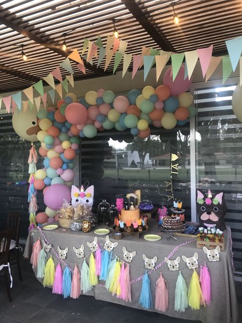 Frenchie party Frenchie Birthday Party Theme, Frenchie Birthday Party, French Bulldog Party, Frenchie Birthday, 8th Birthday, For Your Party, Birthday Theme, Bday Party, Birthday Party Themes