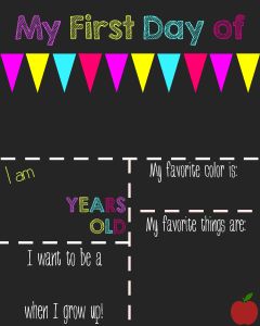 First Day of School Picture Ideas | Photo Ideas for Back to School First Day of School Photos First Day Of School Pictures, School Template, First Day School, School Chalkboard, School Printables, Board Quotes, Bathroom Modern, Starting School, Kindergarten First Day