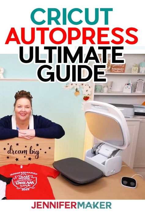 Cricut Autopress Ultimate Guide to Cricut's Large Heat Press Cricut Heat Press Guide, Cricut Autopress Projects, Cricut Heat Press Projects, Cricut Autopress, Heat Press Projects, Cricut Press, Circuit Maker, Jennifer Maker, Cricut Projects To Sell