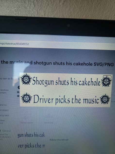 Supernatural Car Decals, Supernatural Car, Car Quotes, Car Decor, Car Decals, Cricut Projects, Supernatural, I Shop, Cricut