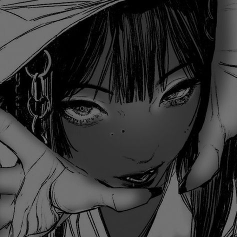 Poc Goth Pfp, Black Anime Girlboss Pfp, Black Anime Profile Picture, Black Pfps Aesthetic, Black Goth Girl Aesthetic, Black Anime Pfp Aesthetic, Anime Girlboss Pfp Black, Spooky Pfp, Black Pfp Aesthetic