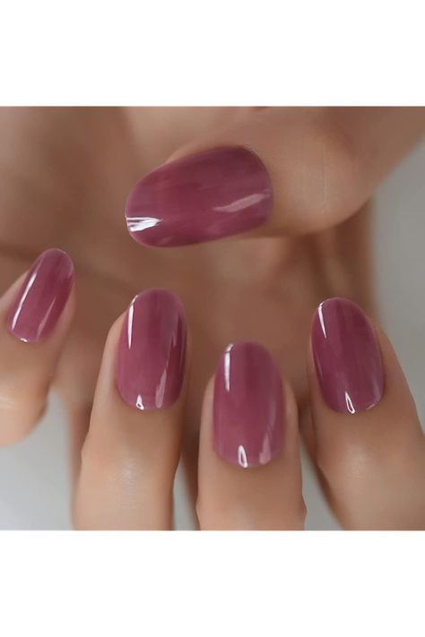 Lite Pink Nails, Number Nails, Oval Nail Art, Short Round Nails, Oval Nail, Fake Nail Tips, Get Off Work, Nagel Tips, Manicure Tips