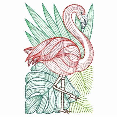 Kantha Embroidery Designs, Bird Stencils, Butterfly Stitch, Bernina Embroidery, Clothes Embroidery Diy, Birds Embroidery Designs, Spring Quilts, Bamboo Art, Tropical Flamingo