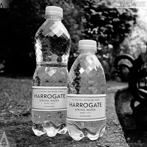 harrogate---the-diamond-bottle-by-timo-janssen Plastic Water Bottle Design, Pet Bottle Design, Bottle Design Water, Bottle Branding, Restaurant Seating Design, Plastic Bottle Design, Water Bottle Label Design, Mineral Water Bottle, Bottle Designs